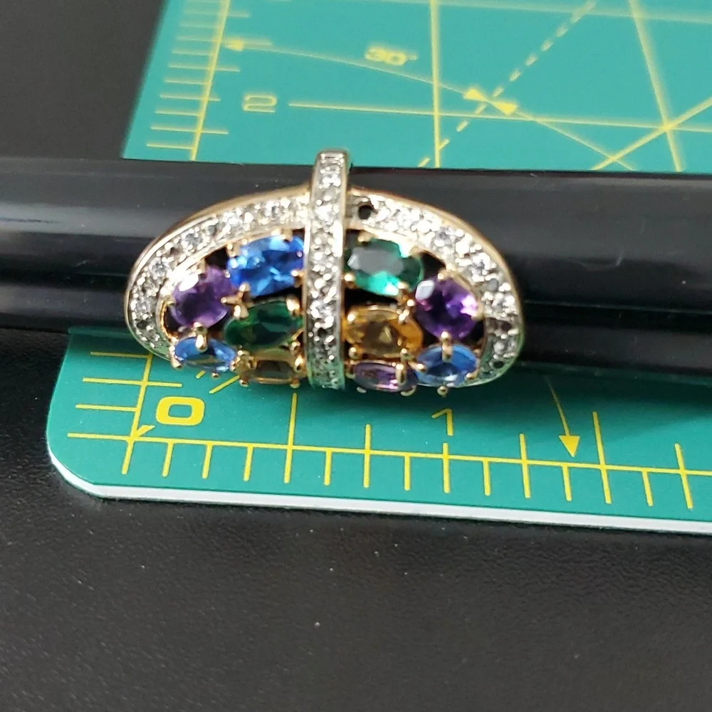 Sterling Silver 925 Gemstone Halo Ring
